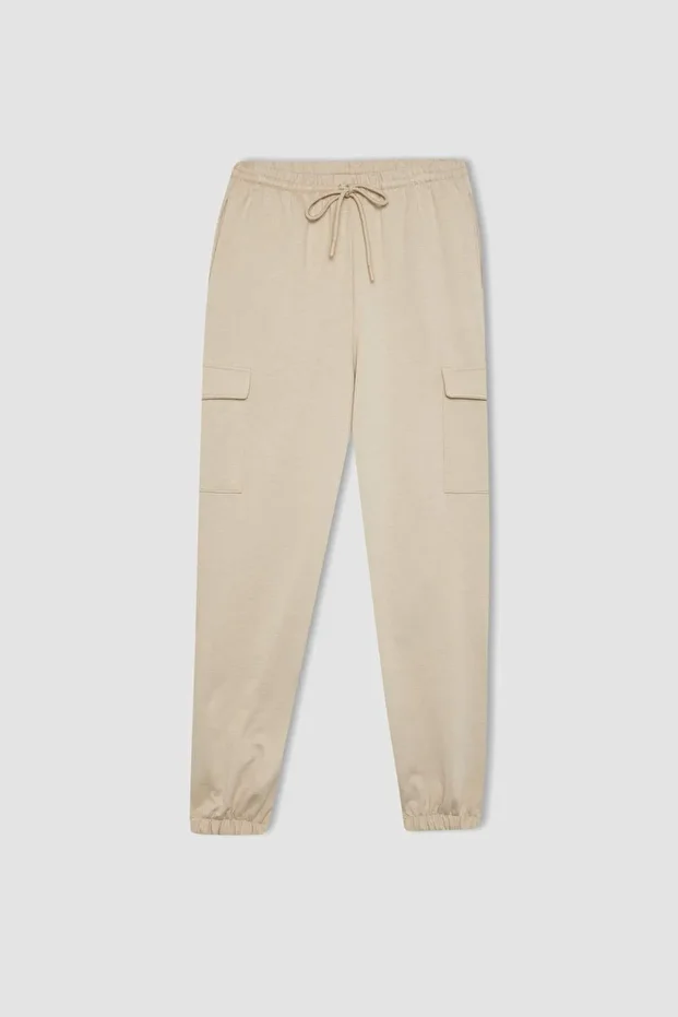 Coool Jogger Eşofman Altı Düz Beli Paçası Lasitkli Kargo Cepli Basic Düz C1444AX24SP - 8