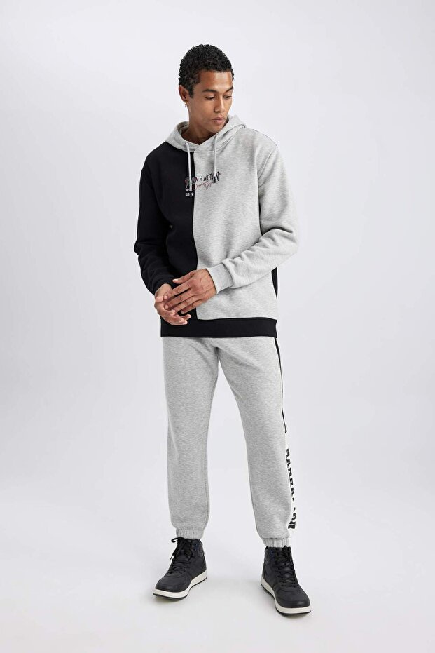 DeFactoFit Jogger Eşofman Altı Standart Fit Çift Cepli Baskılı Lastikli Paça B4488AX24SP - 4