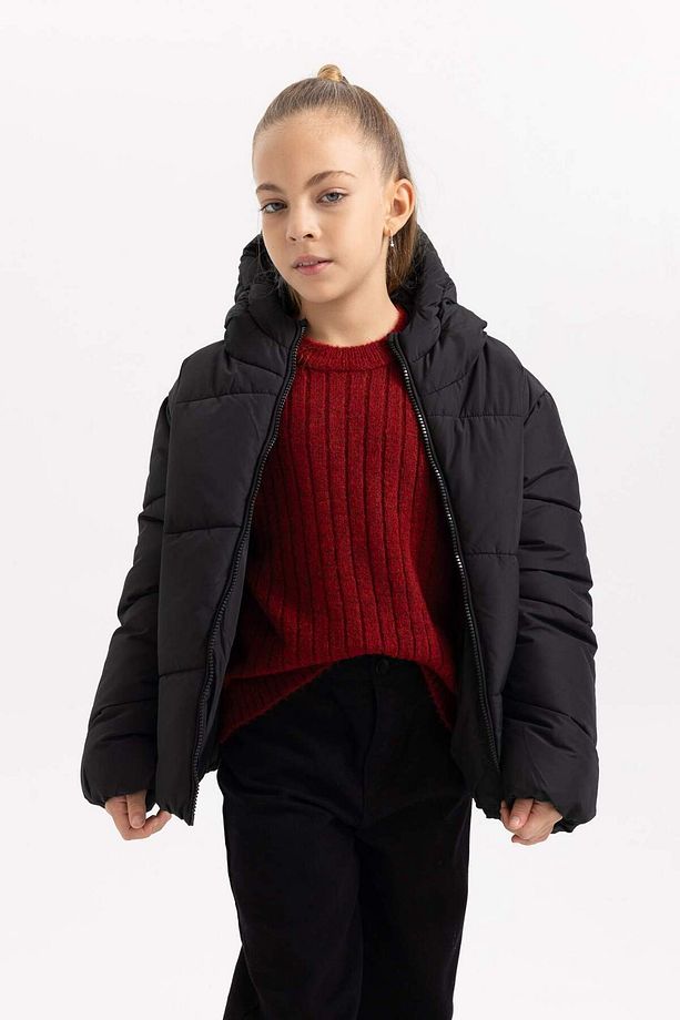 Kız Çocuk Su İtici Kapüşonlu Mont B2267A824SP - 4