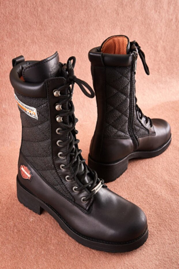 Rose Black Deri Kadın Bot - 2