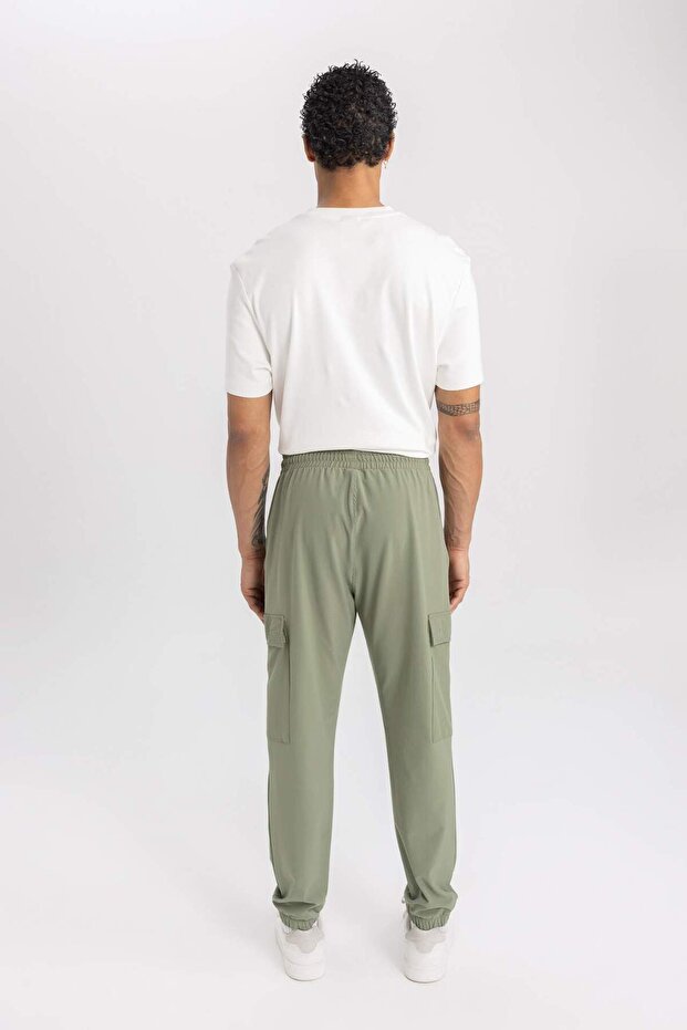 DeFactoFit Sporcu Jogger Eşofman Altı Standart Fit Dokuma Kargo Cepli Lastikli Paça C1883AX23WN - 7