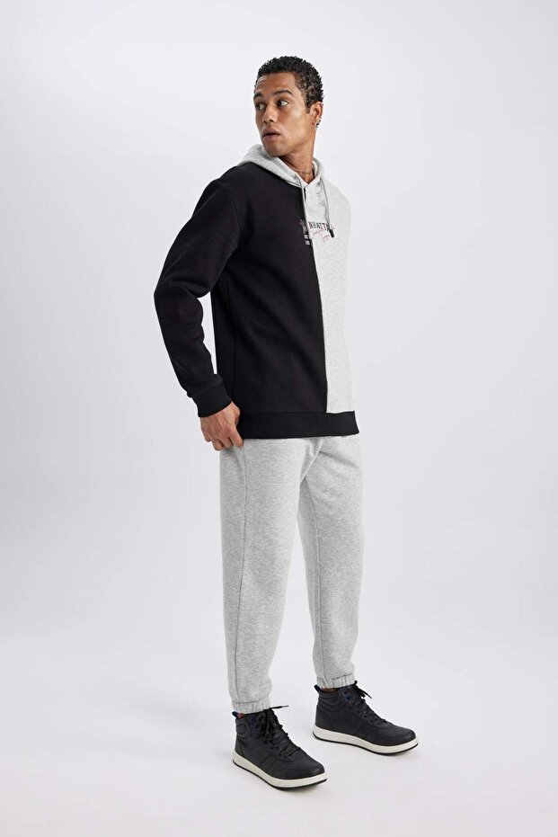 DeFactoFit Jogger Eşofman Altı Standart Fit Çift Cepli Baskılı Lastikli Paça B4488AX24SP - 3