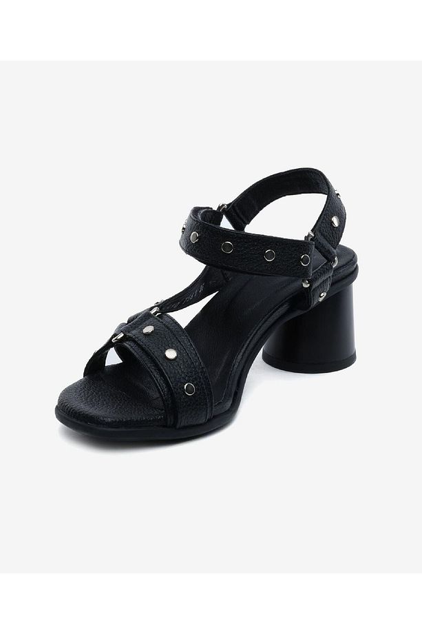 Kadın Siyah Hakiki Deri Topuklu Sandalet 5Y2PS34490 - 3