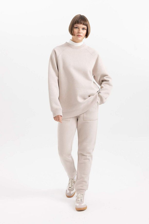 Regular Fit Jogger Kışlık Eşofman Altı Basic Düz Beli Lastikli Bağcıklı Cepli V2699AZ23WN - 5