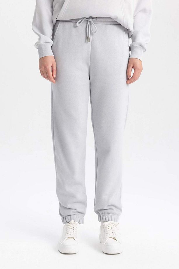 Kalın Jogger Eşofman Altı Beli Paçası Lastikli Bağcıklı Cepli V2700AZ23WN - 1