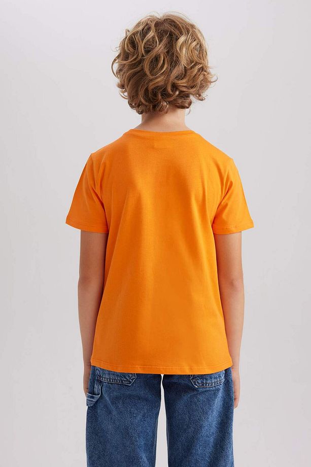 Erkek Çocuk Bisiklet Yaka Basic Düz Kısa Kollu Tişört B0667A8NS - 6