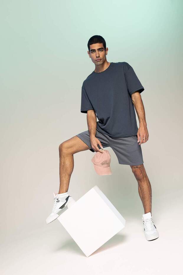 Regular Fit Basic Düz Bermuda Şort A2348AX23SM - 1