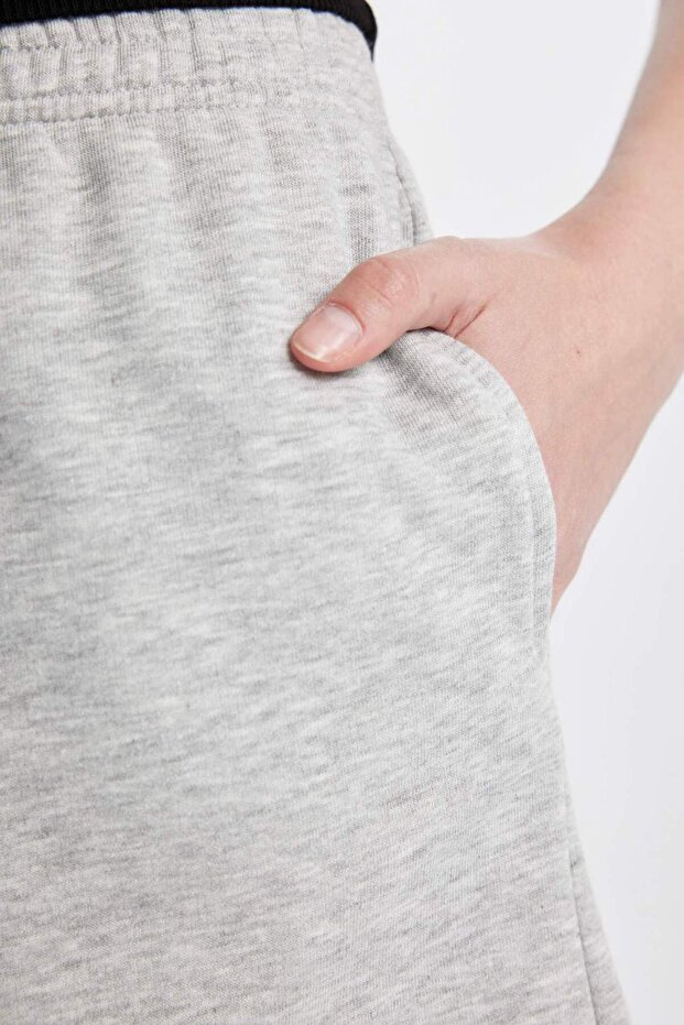 Regular Fit Sweatshirt Kumaşı Şort - 5