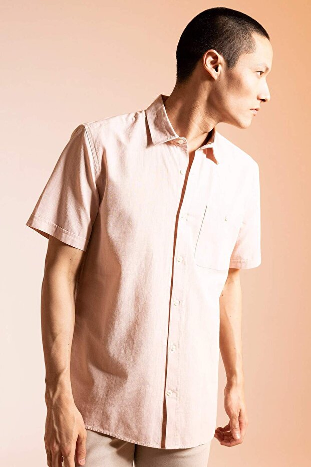 Regular Fit Polo Collar Short Sleeve 100% Cotton Shirt M9432az23sp
