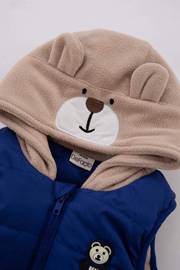 Erkek Bebek Polar Astarlı Kapüşonlu Şişme Yelek Z1280A223SP - 2