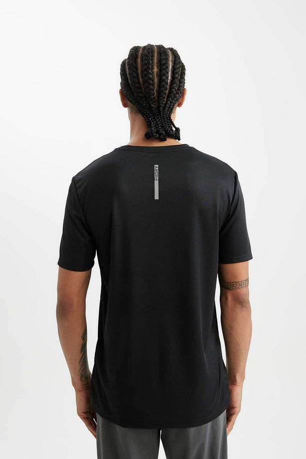 DeFactoFit Slim Fit Bisiklet Yaka Sporcu Ağır Kumaş Tişört X6142AZ22SM - 6