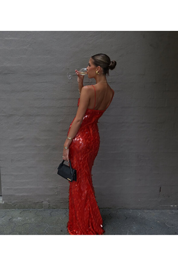 KADIN PULLU ABİYE ELBİSE - 5