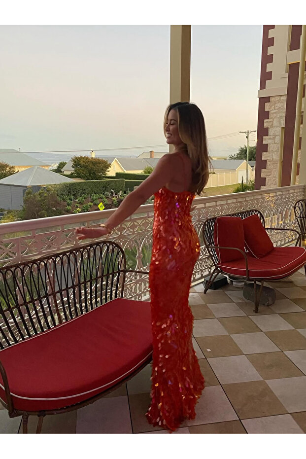 KADIN PULLU ABİYE ELBİSE - 2