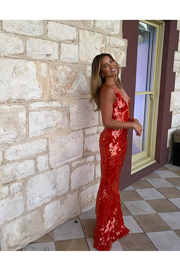 KADIN PULLU ABİYE ELBİSE - 1