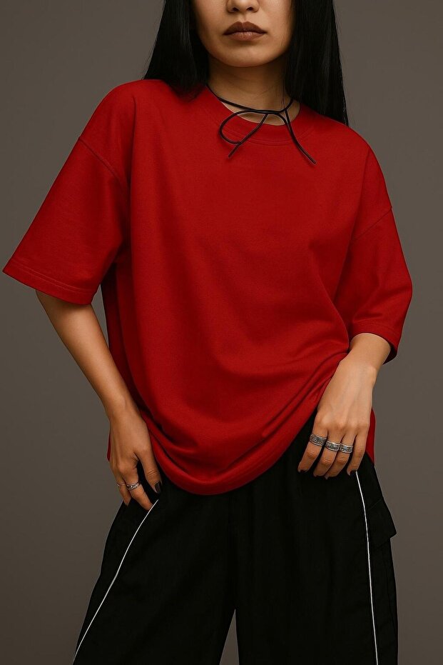 تي شيرت عادي كبير الحجم - 1