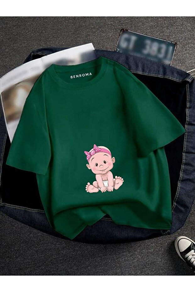 Pregnant Pink Baby Printed T-Shirt