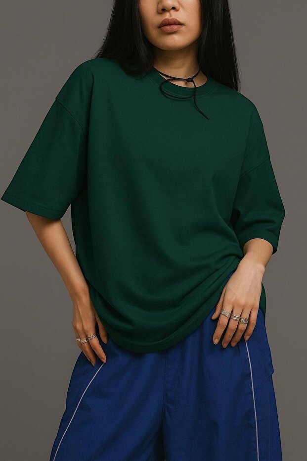 تي شيرت عادي كبير الحجم - 1