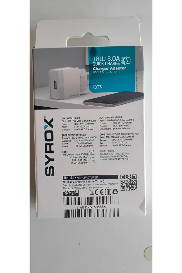 Syx-q33 18w 3.0a Hızlı Usb Ev Şarj Başlık Adaptörü - 4