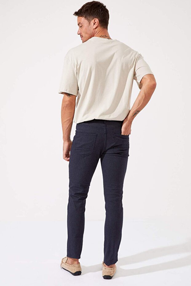 Slim Fit Yün Görünümlü Esnek Sürdürülebilir Pantolon R7382AZ20WN - 3