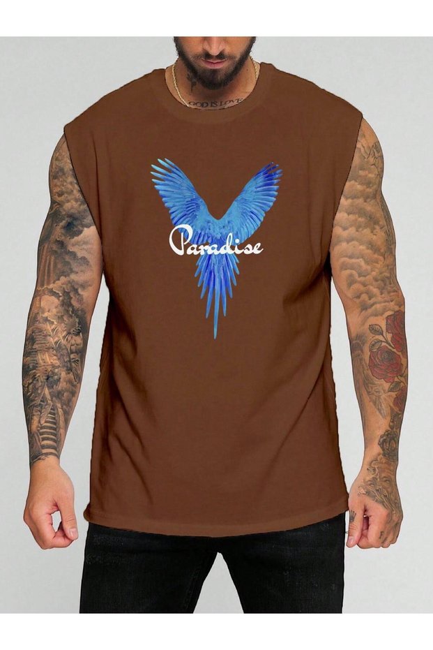Paradise Printed Sleeveless T-Shirt