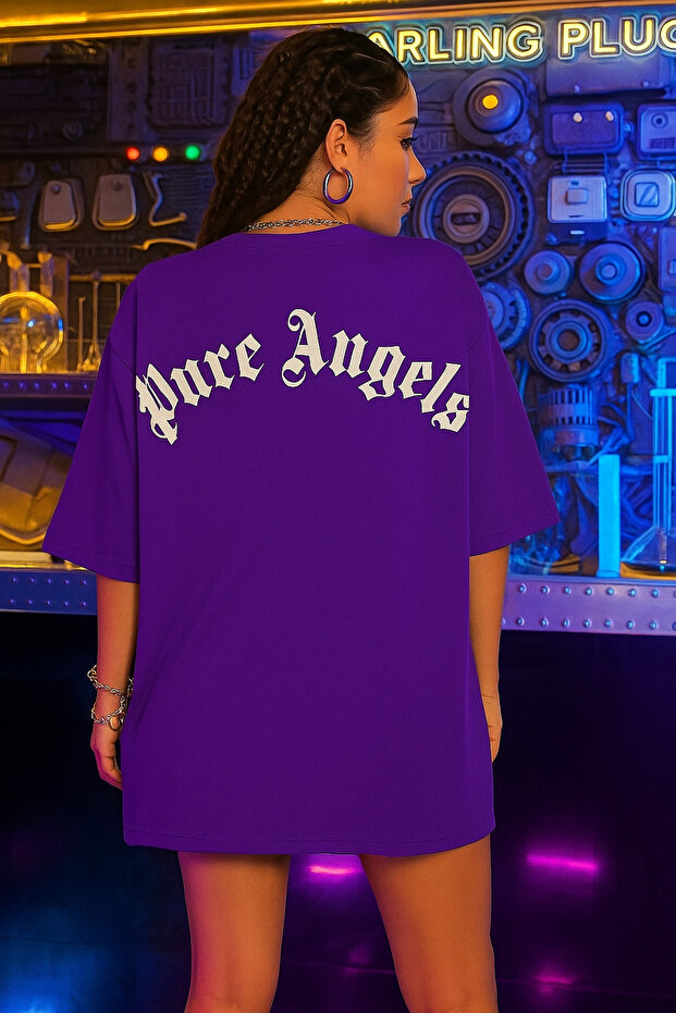 Oversize Pure Angels Printed T-Shirt