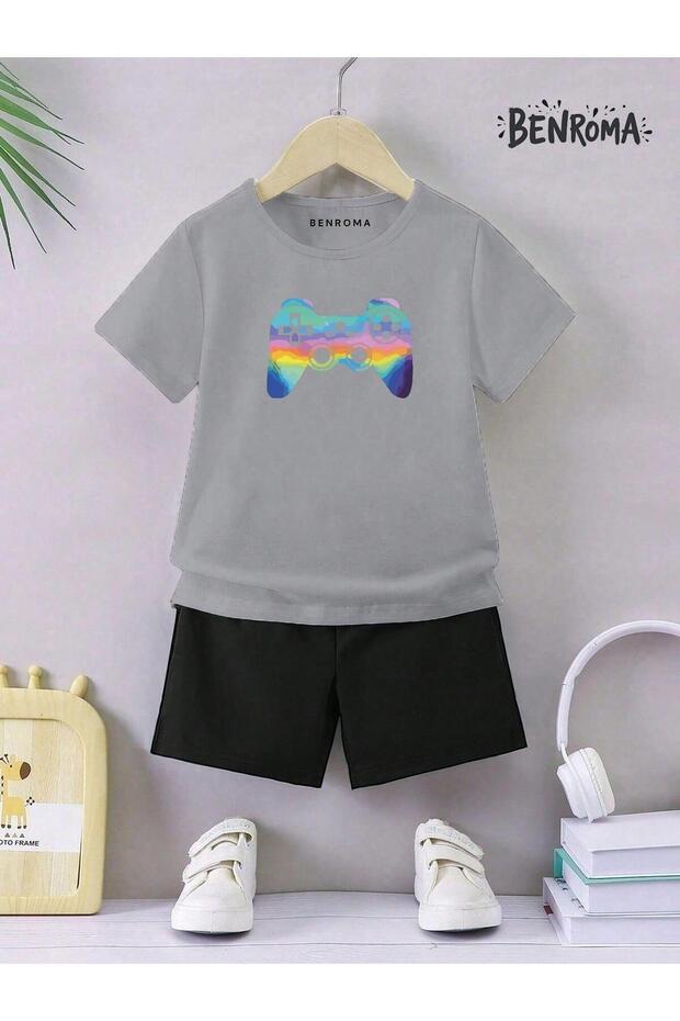 Unisex Kids Shorts Set - Character Printed