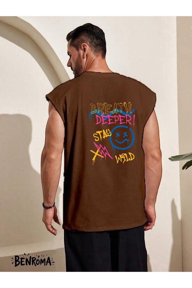 Deeper Stay Printed Sleeveless T-Shirt