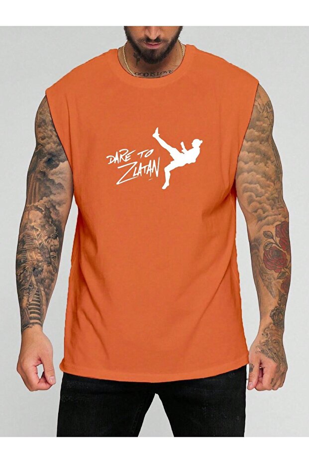 Football Player Printed Sleeveless T-Shirt