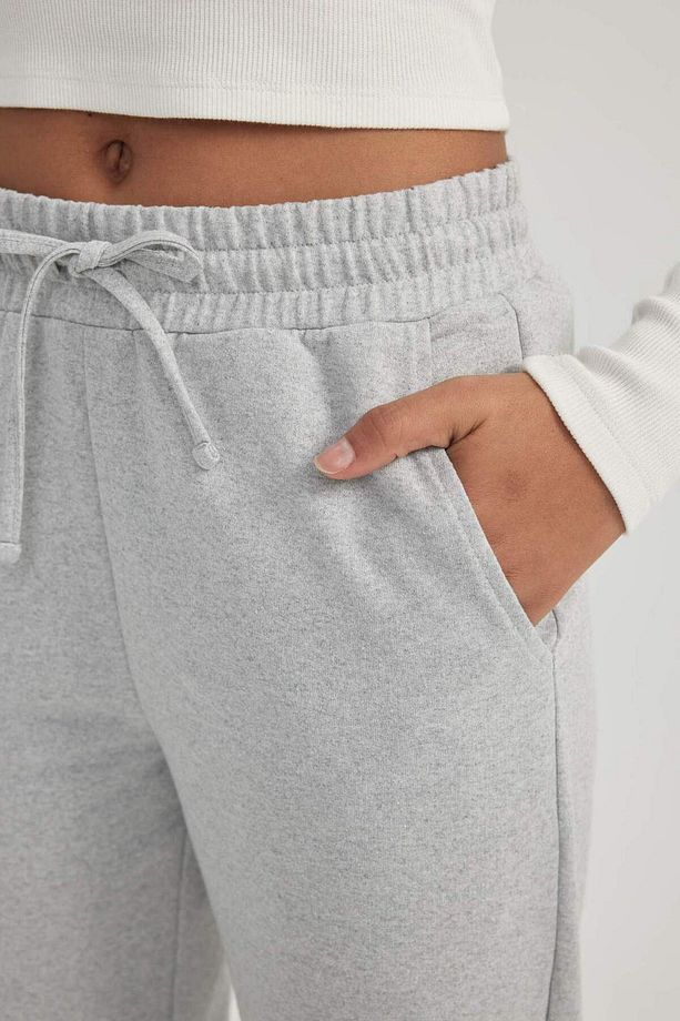 Regular Fit Esnek Bantlı Paça Uzun Boy Eşofman Altı - 6