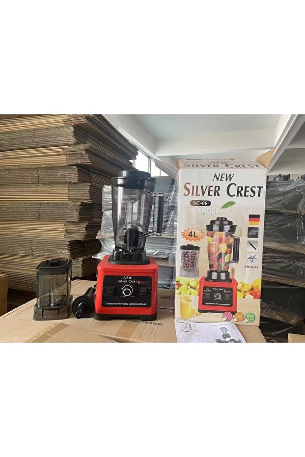 Heavy Duty High Speed Power 4 L Jar 8000 W/9000 W Blender Silver Crest 2 in 1