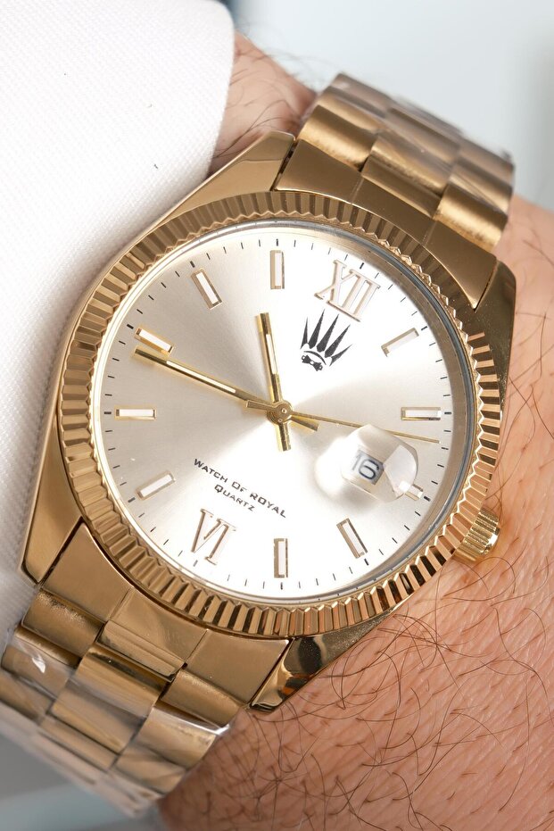 Mariner Lux Gold Steel Wrist Watch