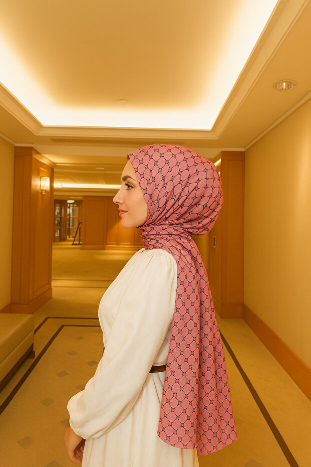 شال وردي بنمط ريترو - 1