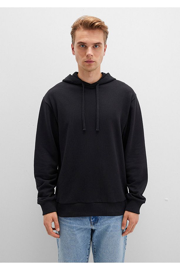 Kapüşonlu Siyah Sweatshirt 0S10417-900 - 3