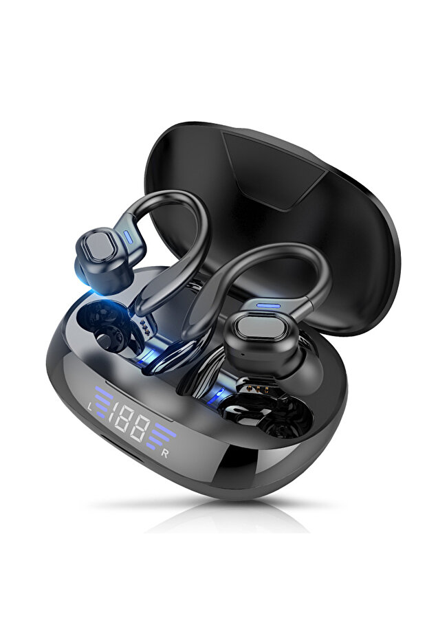 Bluetooth Headset Touch Wireless Ear-Mounted Digital Display With Mobile Power Charging Case Typc C - 1