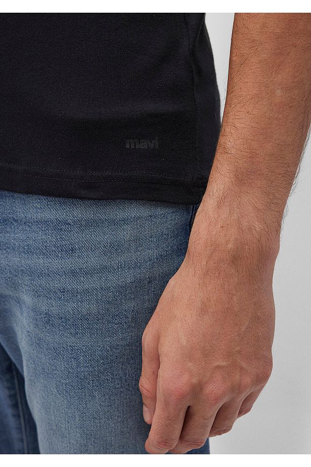 2li Bisiklet Yaka Erkek Basic Tişört Fitted / Vücuda Oturan Kesim 0611283-900 - 6