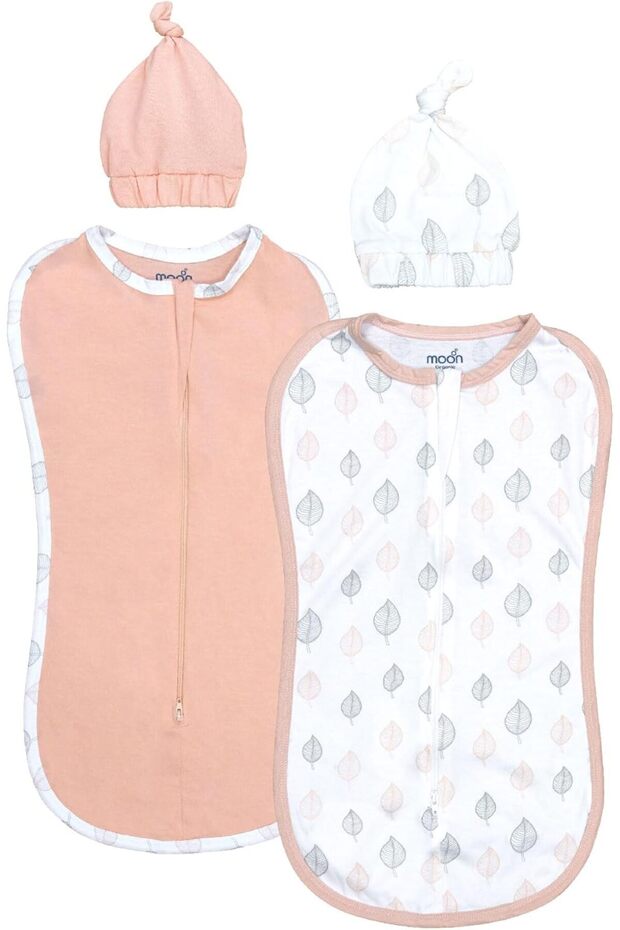 Swaddle Pods with Beanie Pack of 2 Swaddle Blankets