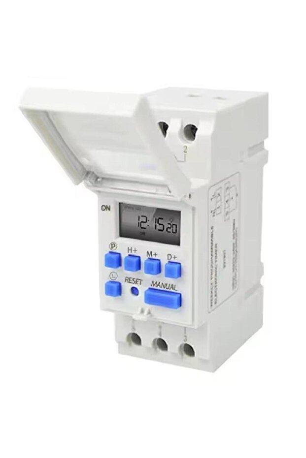 THC15A Programmable Time Switch Relay Control Digital Timer White/Blue - 1