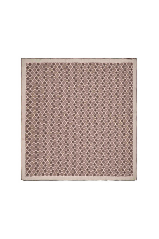Vizon Monogram İpek Eşarp - 1