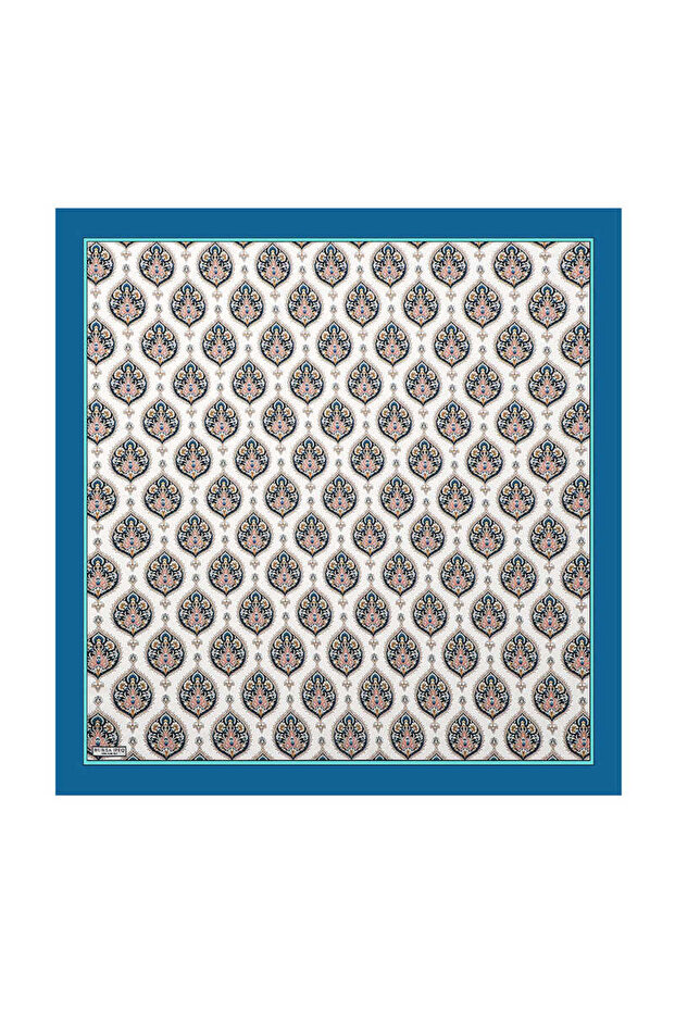 وشاح حريري بنمط هاتاي نيلي - 1