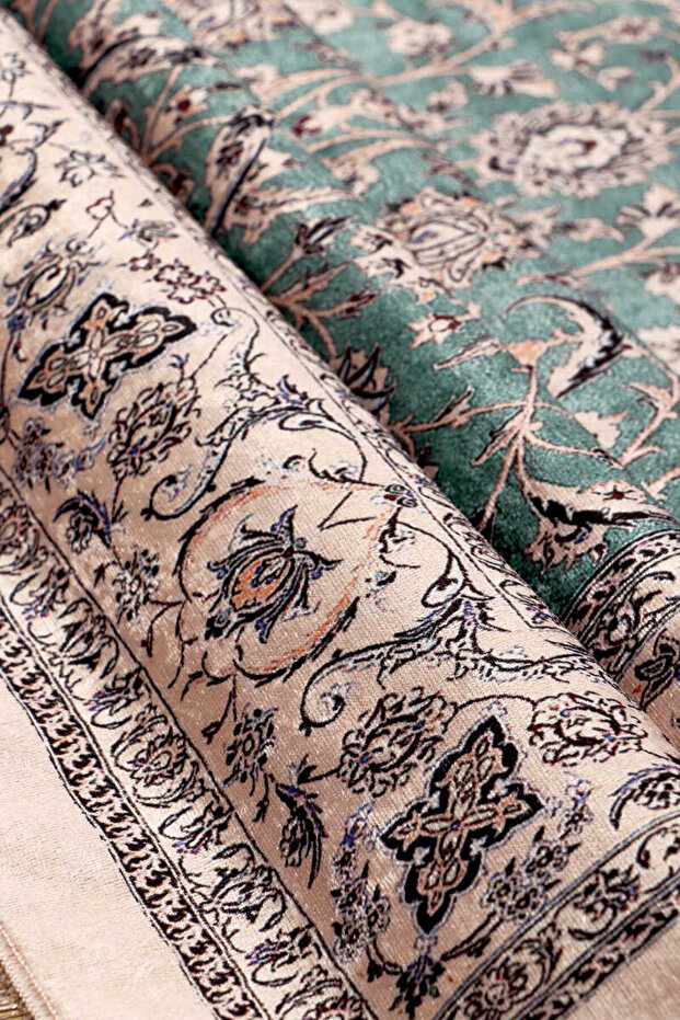 Mint Kadife Halı Seccade - 2