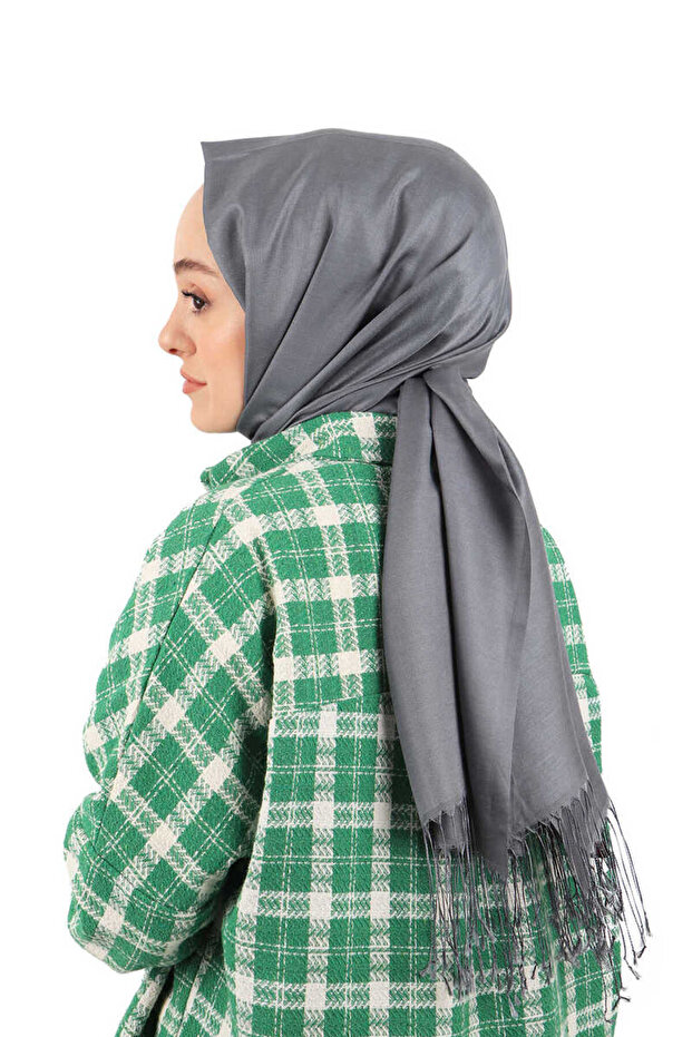 Füme İpek Görünümlü Şal - 1