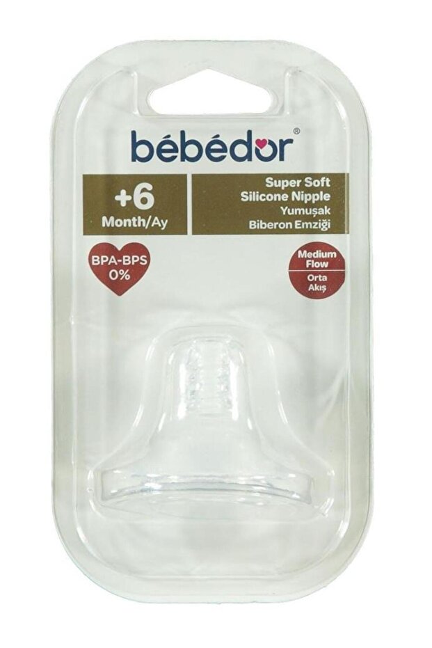 332 BİBERON EMZİĞ SİLİKON YUMUŞAK 6+ ORTA AKIŞ - 1
