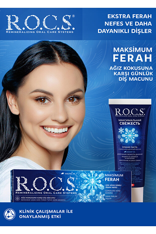 Rocs Maxımum Fresh Ağız Kokusuna Karşı Diş Macunu 74gr - 1
