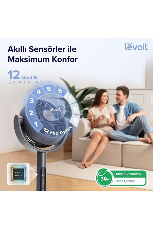 Pedestal Circulator Vantilatör Gri - 4