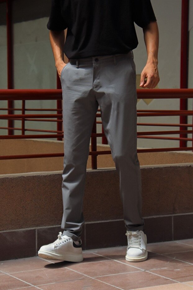 Summer, Pocket Embroidery Detailed, Sulfide Wash, Men's Trousers