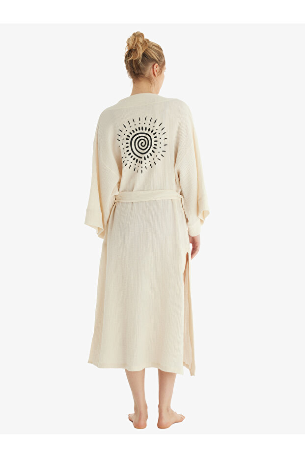Kadın Kaftan 10722 - Krem - 2