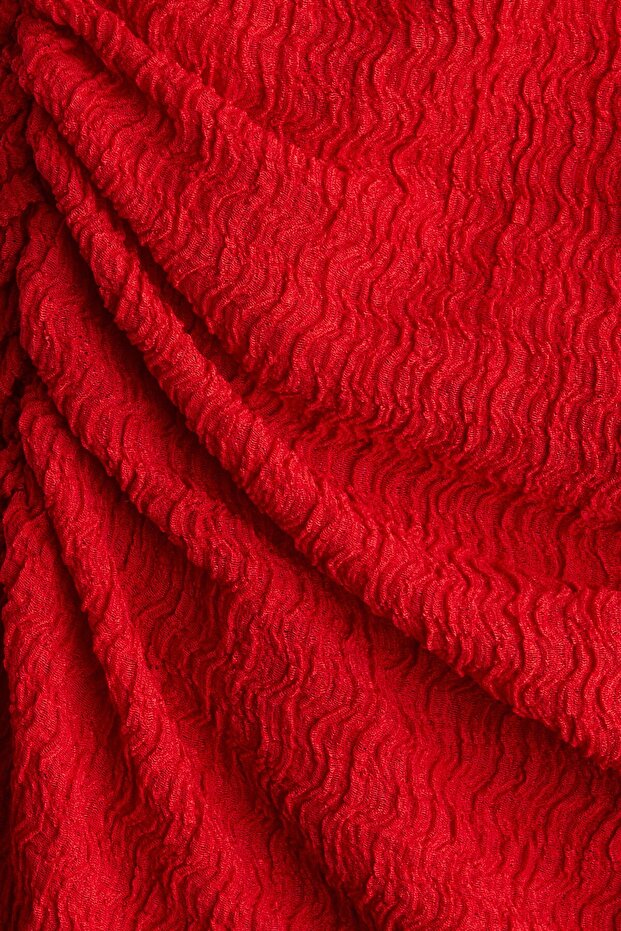 Drapeli Bedene Oturan Elbise - 5