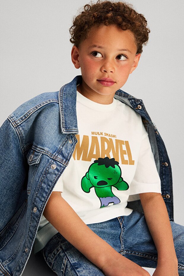 Baskılı Oversize Tişört - 2