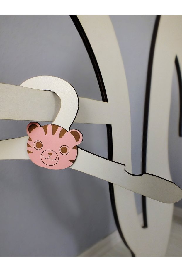 Wooden Laser Cut Mdf Animal Figured Children's Hanger Set of 6