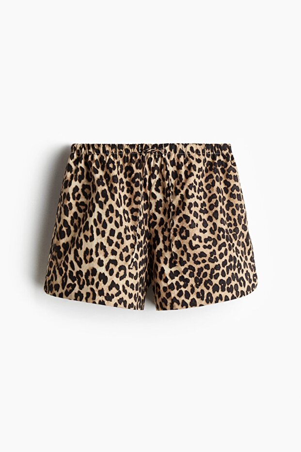 Büzgü Bağlı ve Pamuklu Şort - 3